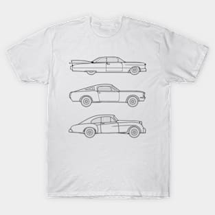 Line Art Classic Cars T-Shirt